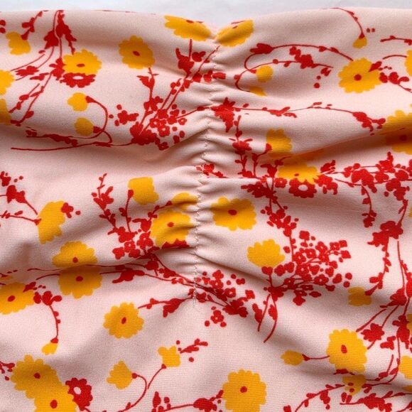 Raisins Miami Pant Pink Floral Cheeky Shirred Bikini Swim Bottoms Size XL - Picture 5 of 9